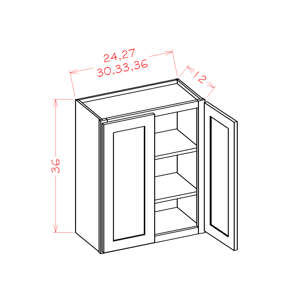 W2736 – 27" Wall Cabinet | Shaker Style