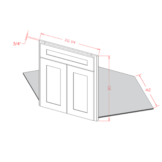 DCFF42 – 42" Diagonal Corner Sink Kit | Shaker Style