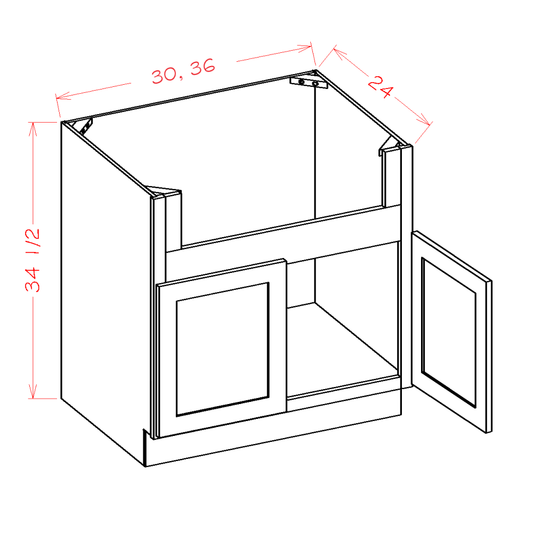 FSB30 – 30" Farm Sink Base Cabinet | Shaker Style