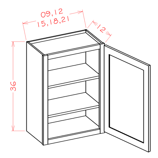W1536 – 15" Wall Cabinet | Shaker Style