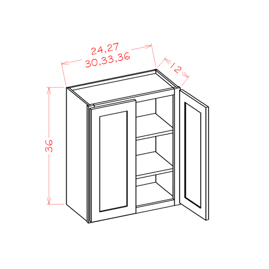 W3336 – 33" Wall Cabinet | Shaker Style