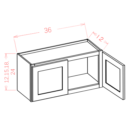 W3615 – 36" Bridge Wall Cabinet | Shaker Style