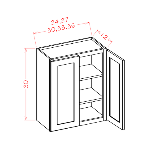 W3630 – 36" Wall Cabinet | Shaker Style