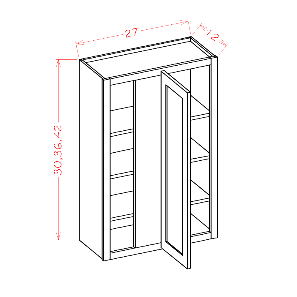 WBC2736 – 27" Wall Blind Corner Cabinet | Shaker Style