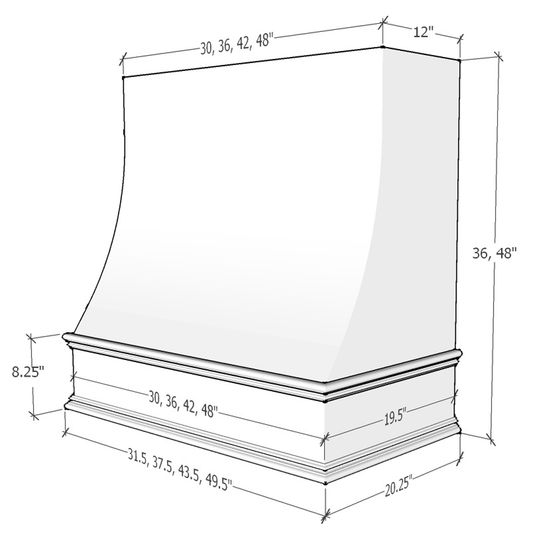Charlotte - Sloped Classic Moulding Smooth - Finished
