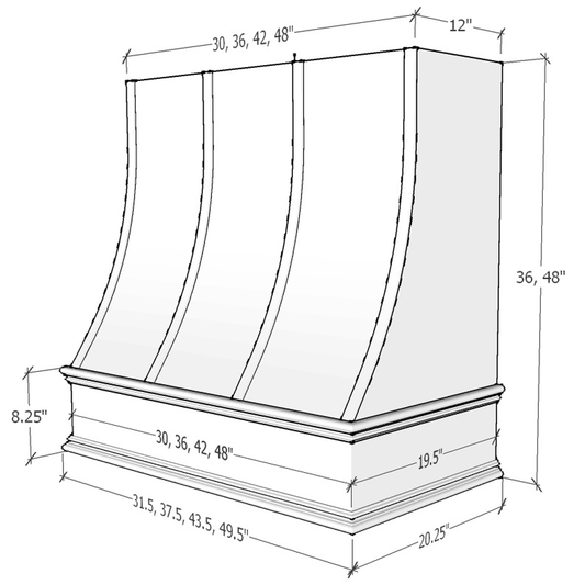 Charlotte - Sloped Classic Moulding Strapped