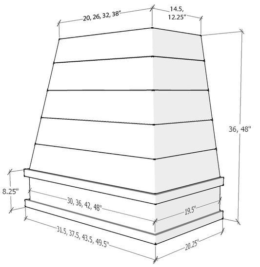 Raleigh – Tapered Block Moulding Shiplap - Finished